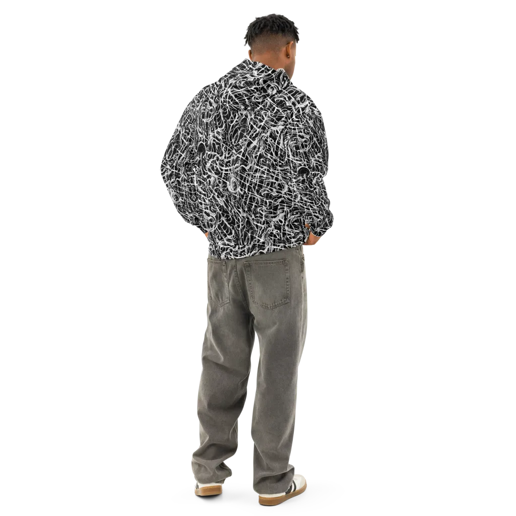 White Noise Bloom on Cotton Hoodie — Back