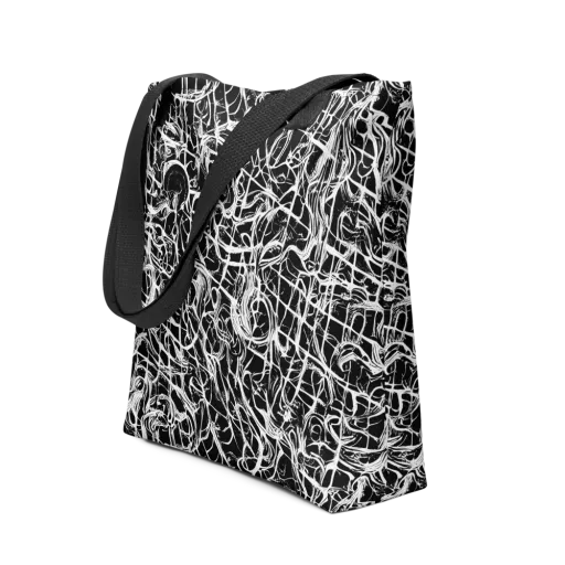 White Noise Bloom on a Tote Bag