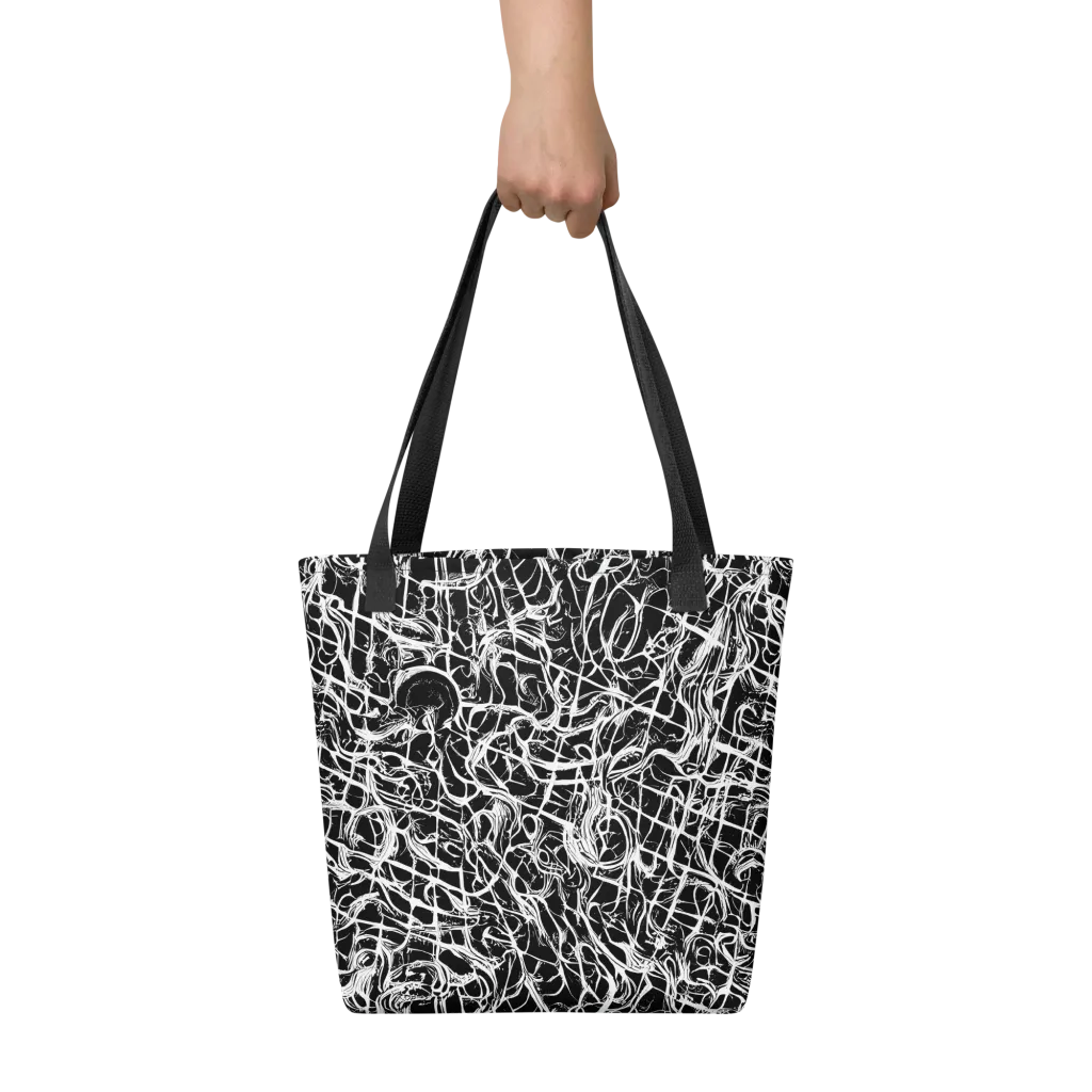 White Noise Bloom on Tote Bag — Front
