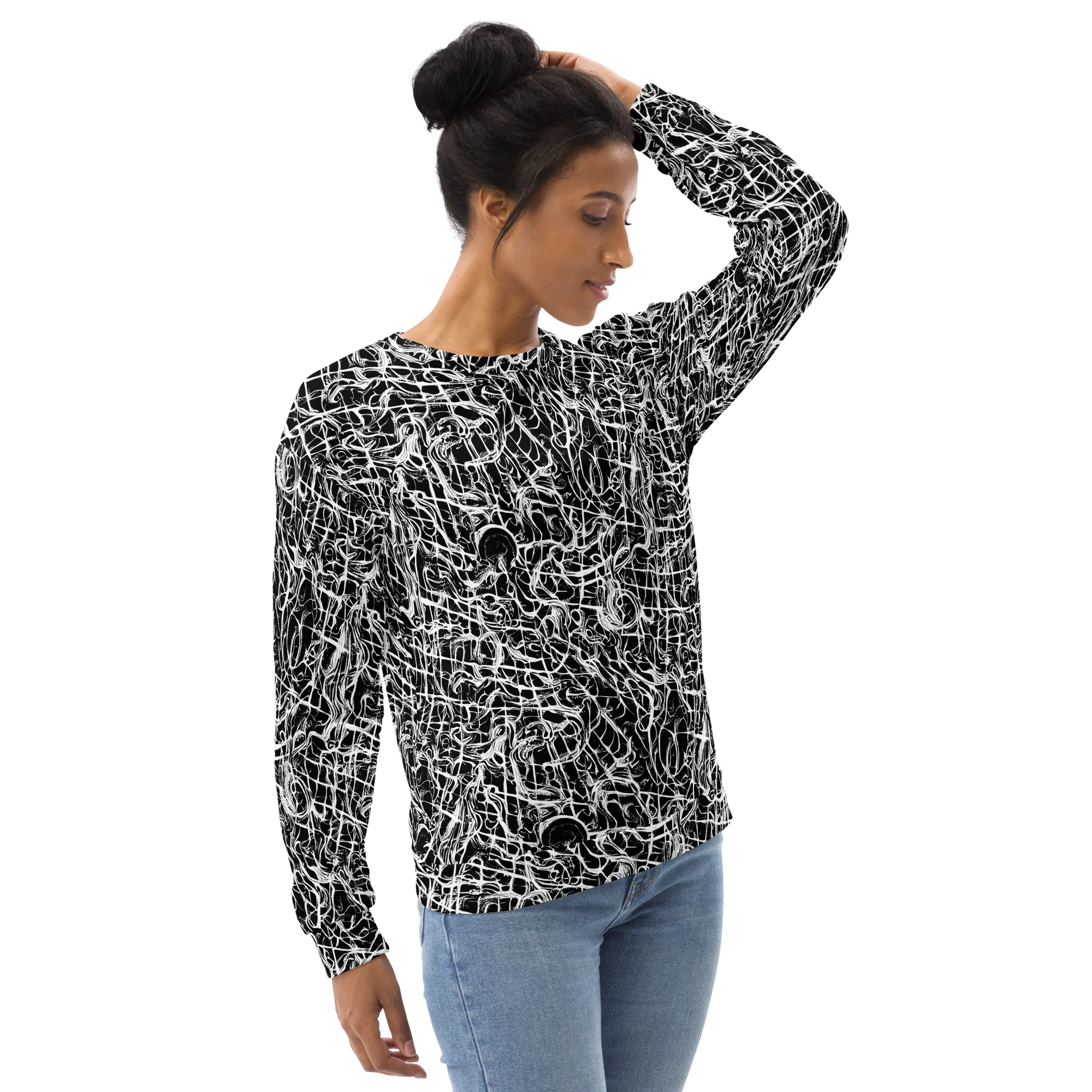 White Noise Bloom on Sweatshirt — Right Front