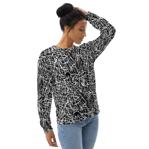 White Noise Bloom on a Sweatshirt