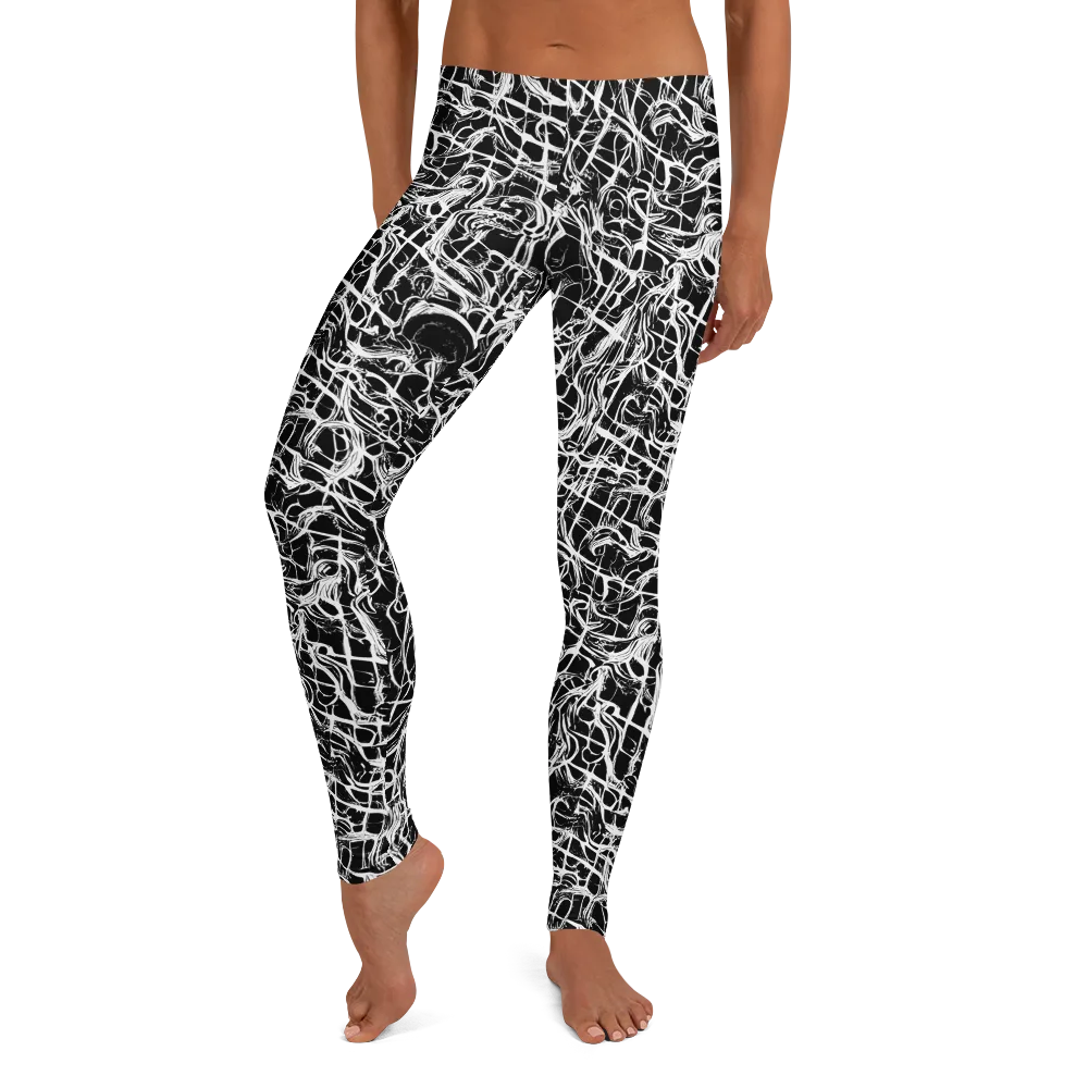 White Noise Bloom on Leggings — Front
