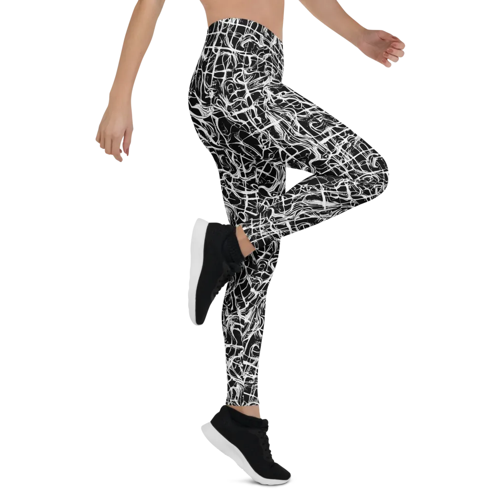 White Noise Bloom on Leggings — Right