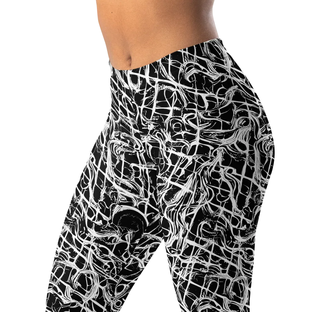 White Noise Bloom on Leggings — Left Front