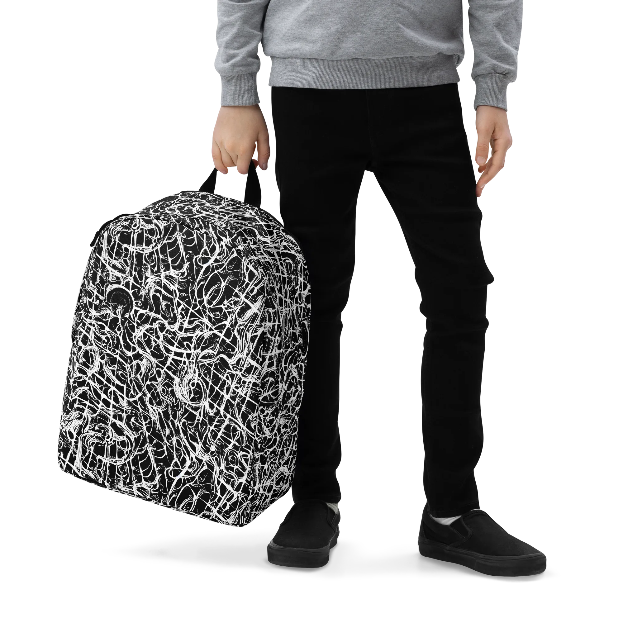 White Noise Bloom on Minimalist Backpack — Zoomed-in