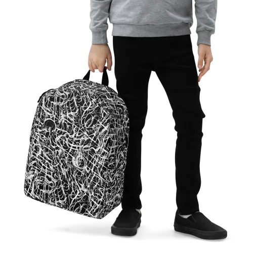 White Noise Bloom on a Minimalist Backpack
