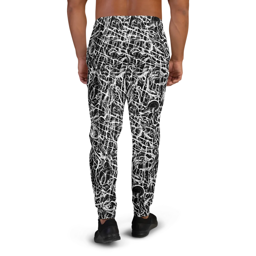 White Noise Bloom on Men's Joggers — Back