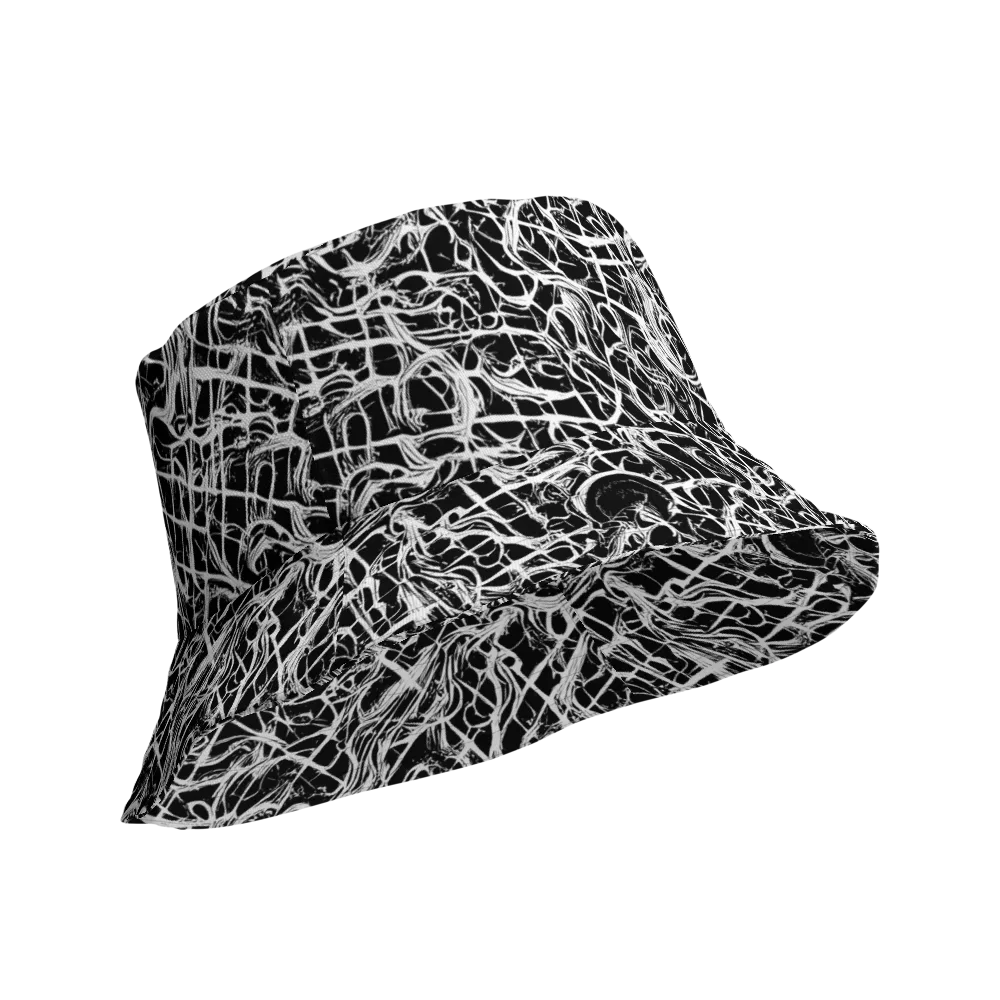 White Noise Bloom on Reversible Bucket Hat — Product details Outside