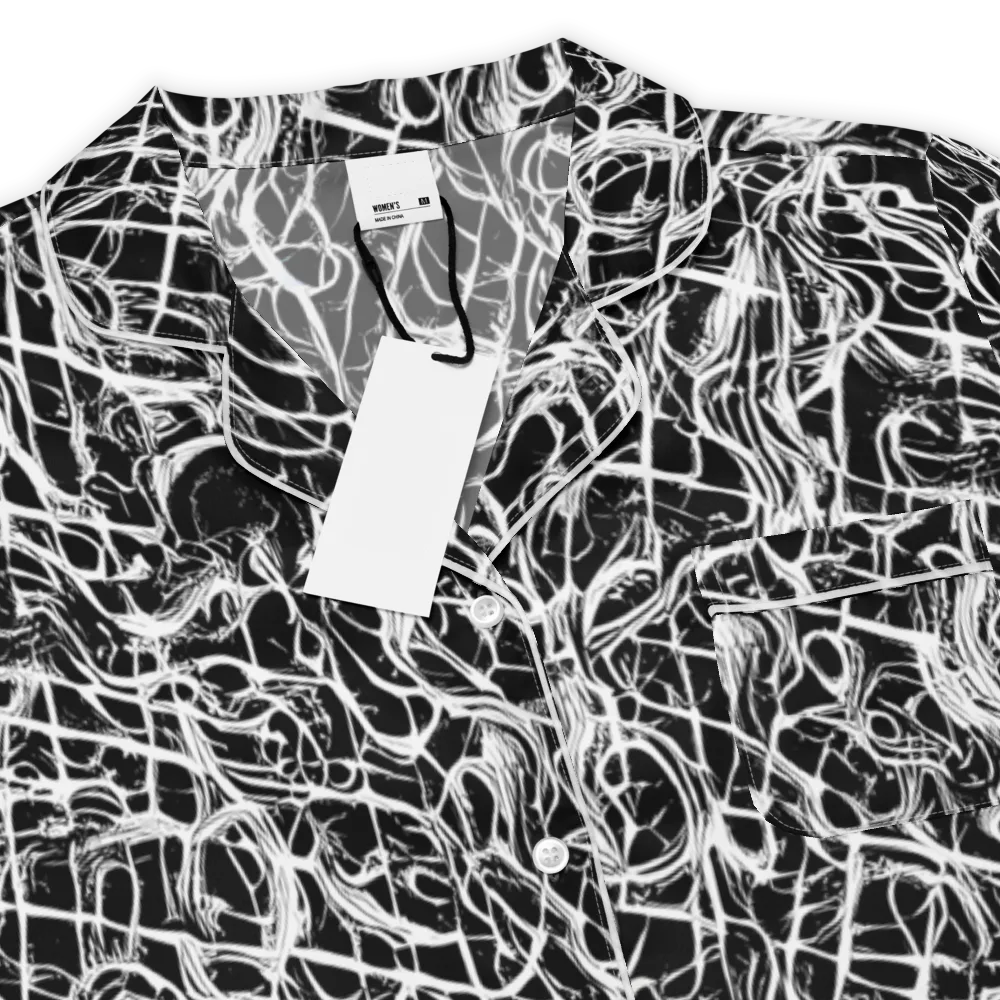 White Noise Bloom on Women's Short Sleeve Pajama Top — Product details