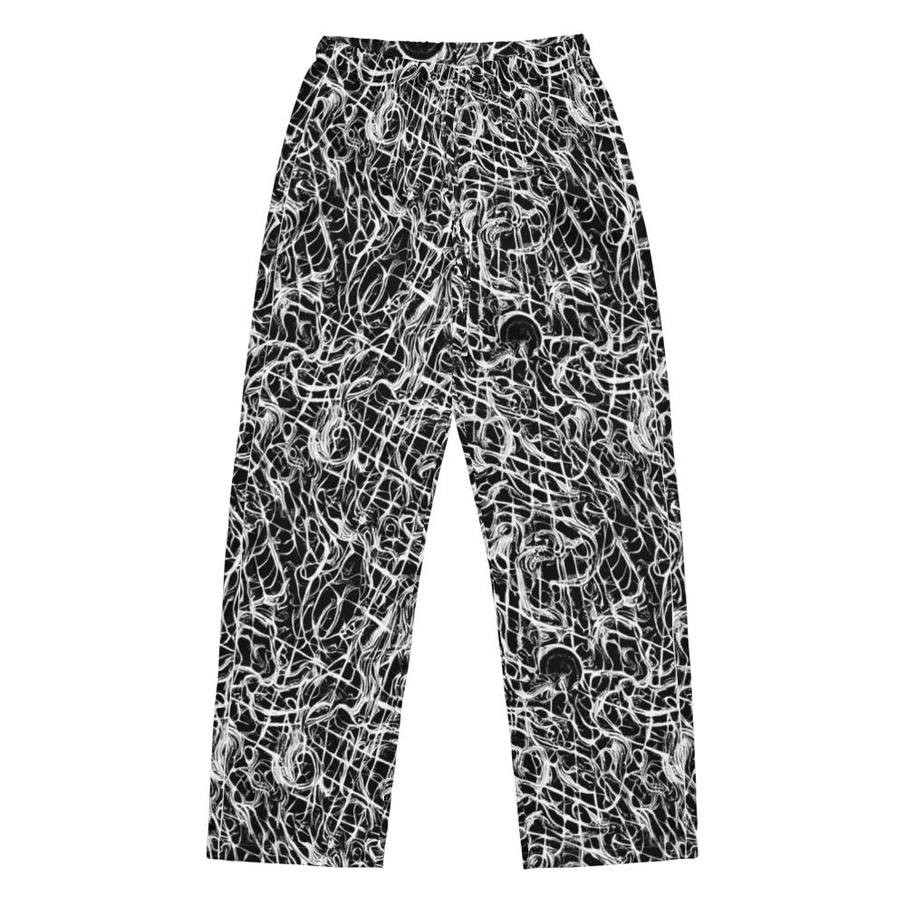 White Noise Bloom on Women's Pajama Pants — Front