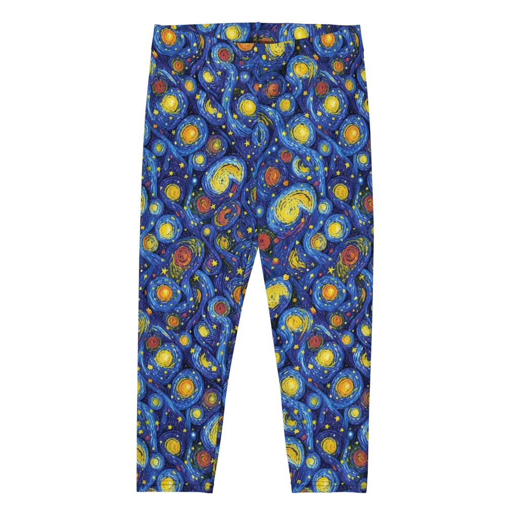Cosmic Whirl on Capri Leggings — Front