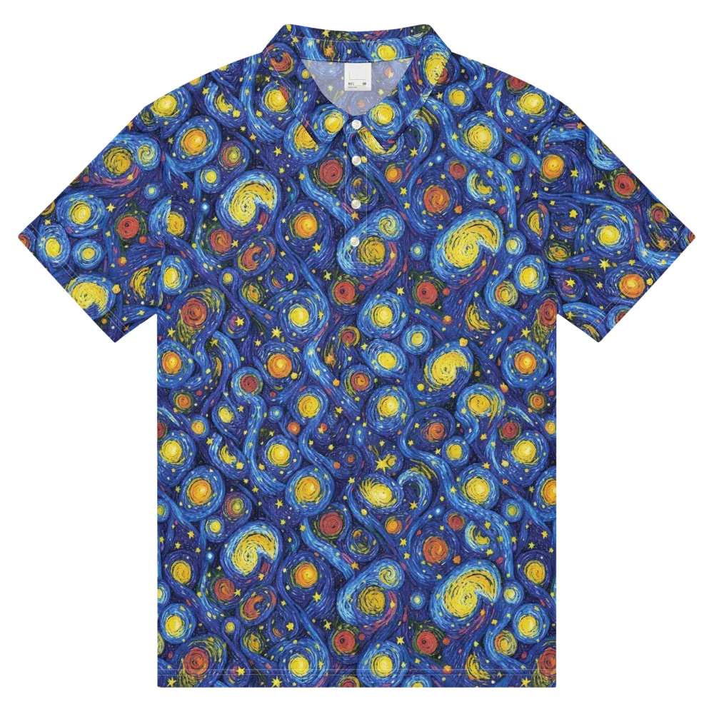 Cosmic Whirl on Men's Slim Fit Polo Shirt — Front