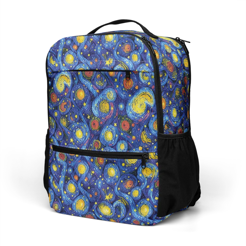Cosmic Whirl on Utility Backpack — Left Front