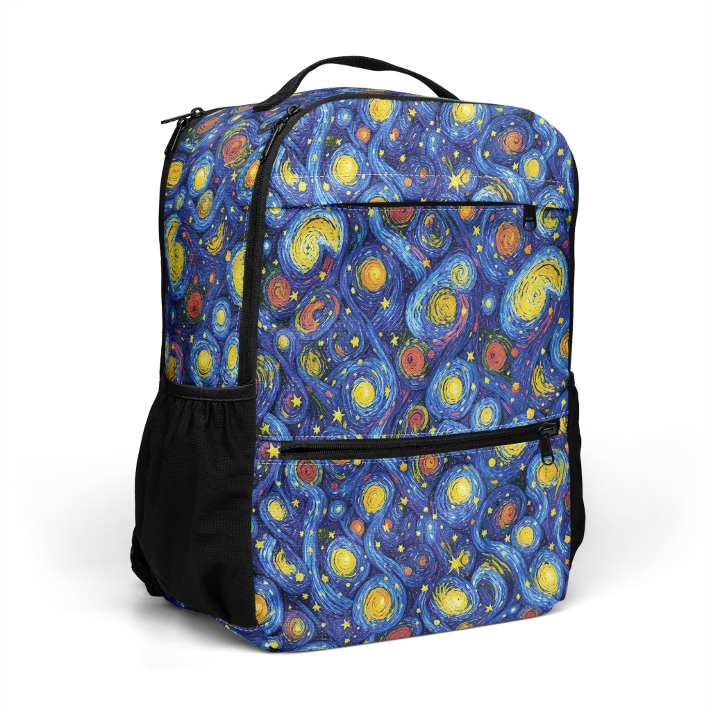 Cosmic Whirl on Utility Backpack — Right Front