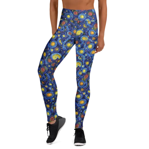 Cosmic Whirl on a Yoga Leggings