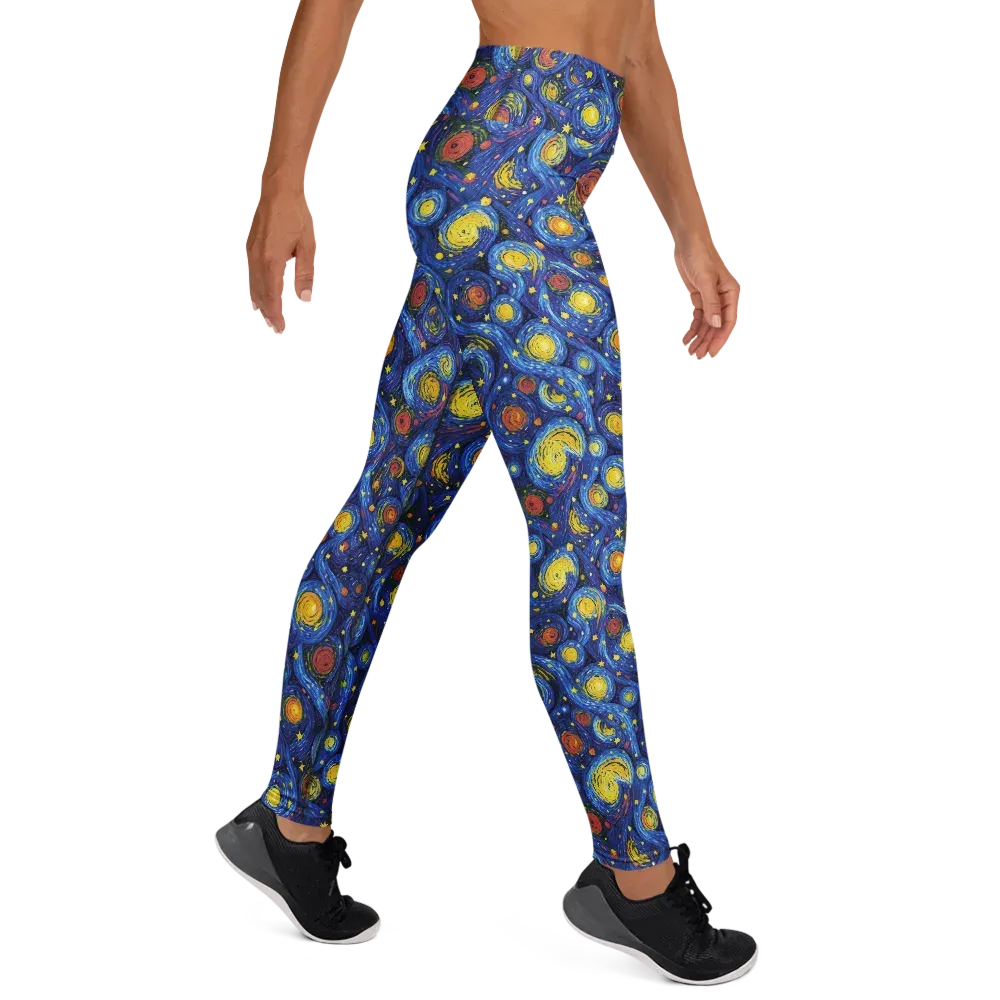Cosmic Whirl on Yoga Leggings — Right
