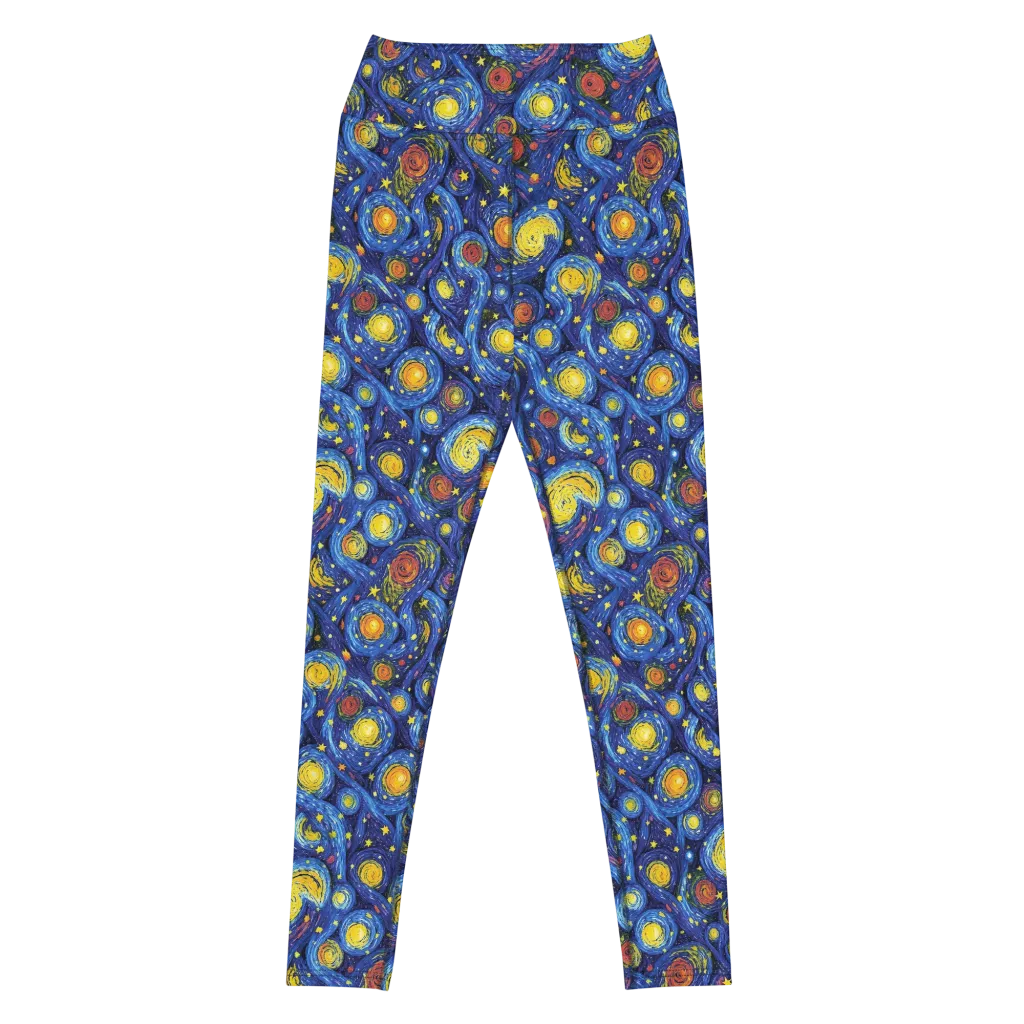 Cosmic Whirl on Yoga Leggings — Front