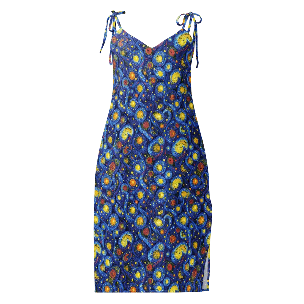 Cosmic Whirl on Slip Dress — Front