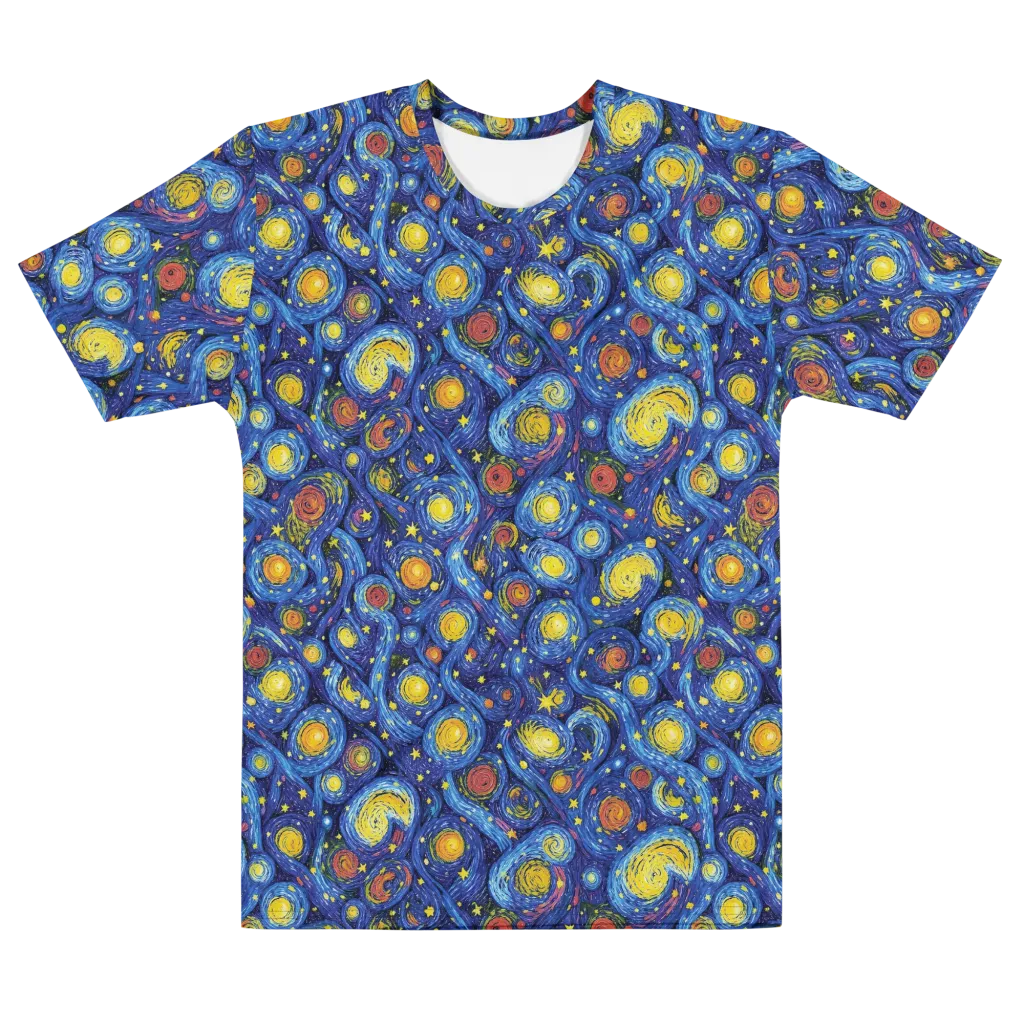Cosmic Whirl on Men's Cotton Crew Neck T-Shirt — Front
