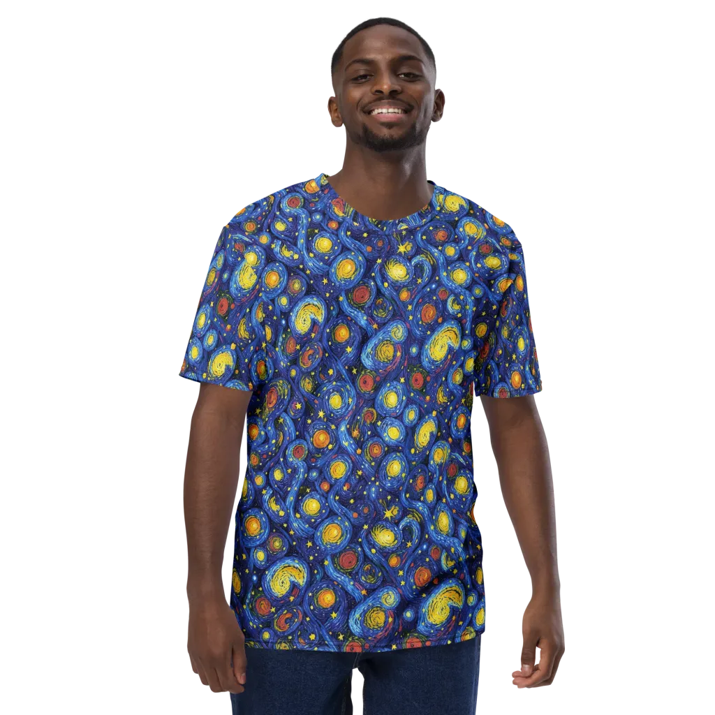 Cosmic Whirl on Men's Crew Neck T-Shirt — Front