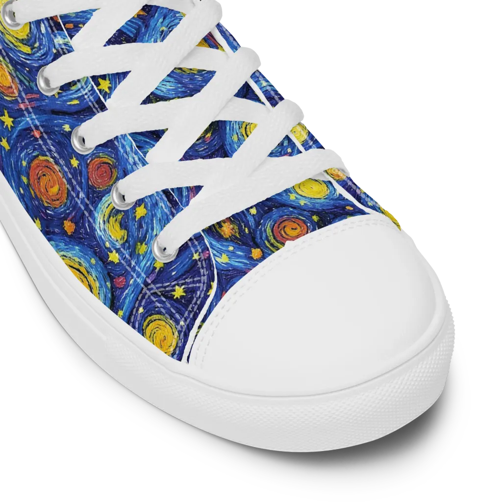 Cosmic Whirl on Men's High Top Canvas Shoes — Product details