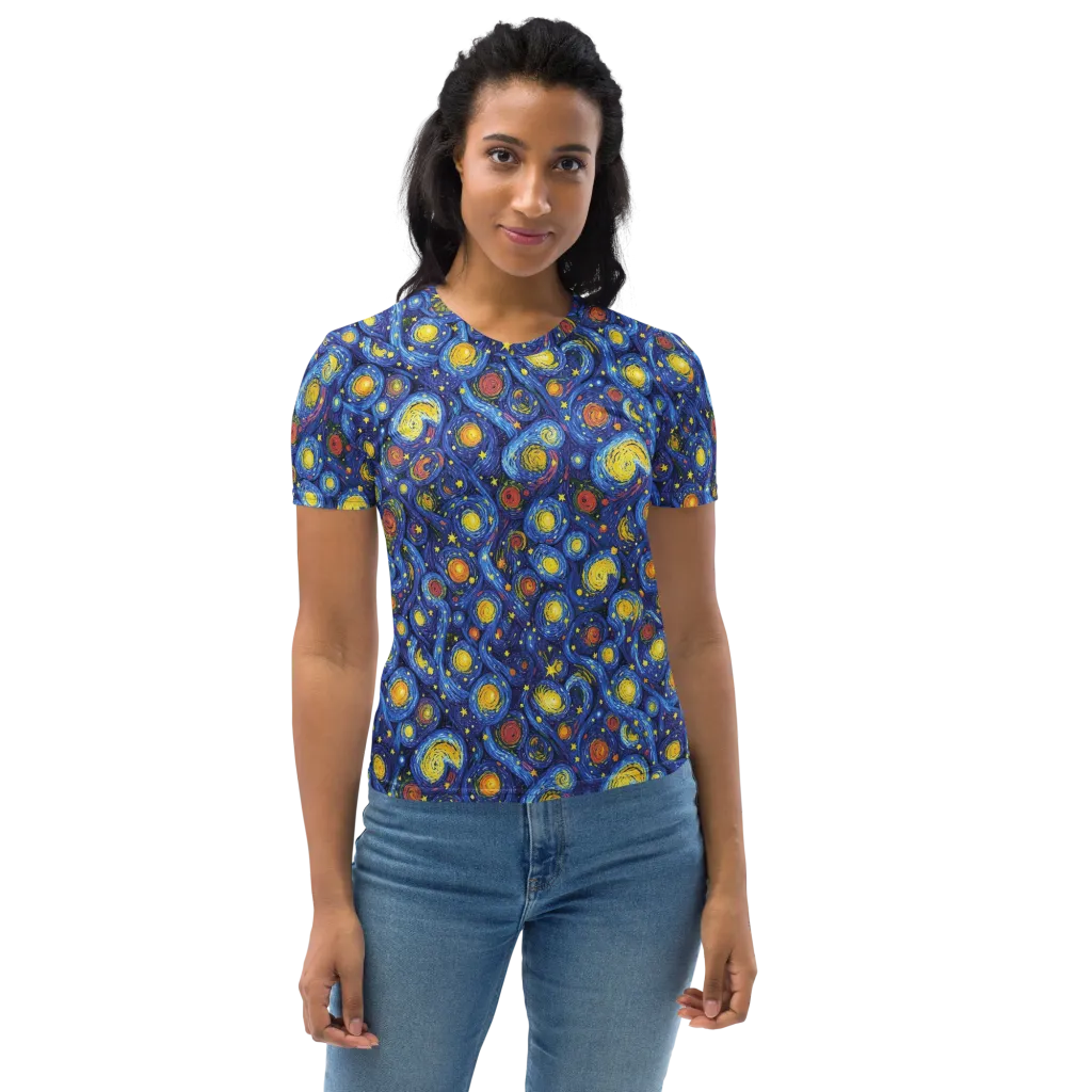 Cosmic Whirl on Women's Crew Neck T-Shirt — Front