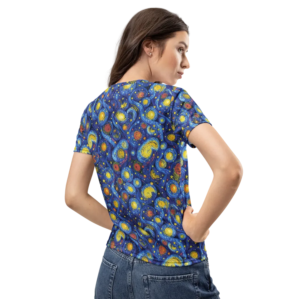 Cosmic Whirl on Women's Crew Neck T-Shirt — Back