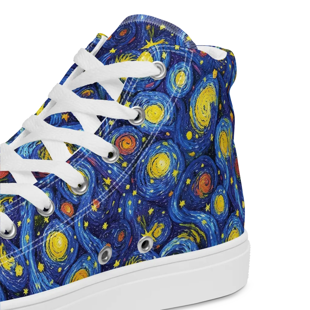 Cosmic Whirl on Women's High Top Canvas Shoes — Product details 2