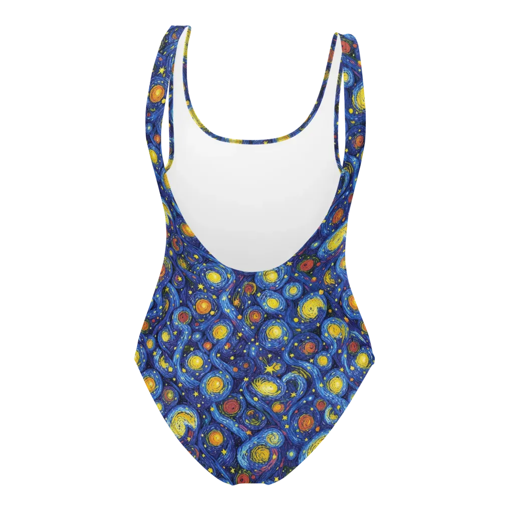 Cosmic Whirl on One-Piece Swimsuit — Back