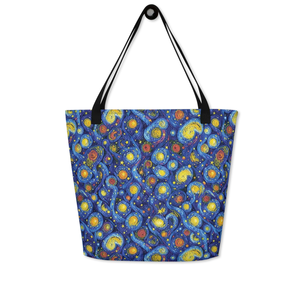 Cosmic Whirl on Large Tote Bag W/ Pocket — Front