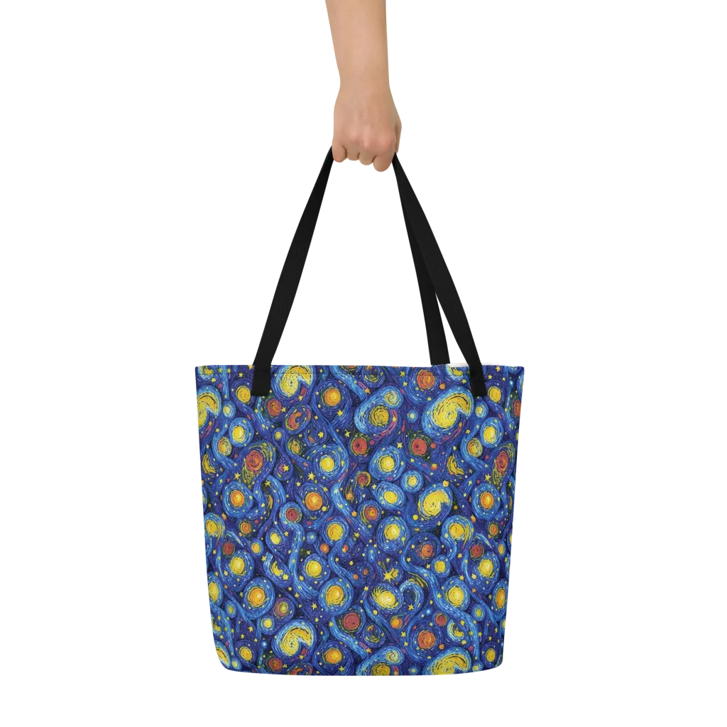 Cosmic Whirl on Large Tote Bag W/ Pocket — Front