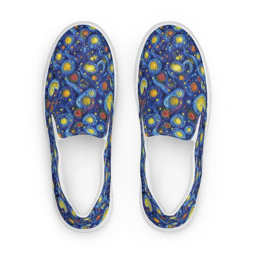 Cosmic Whirl on a Women's Slip-On Canvas Shoes