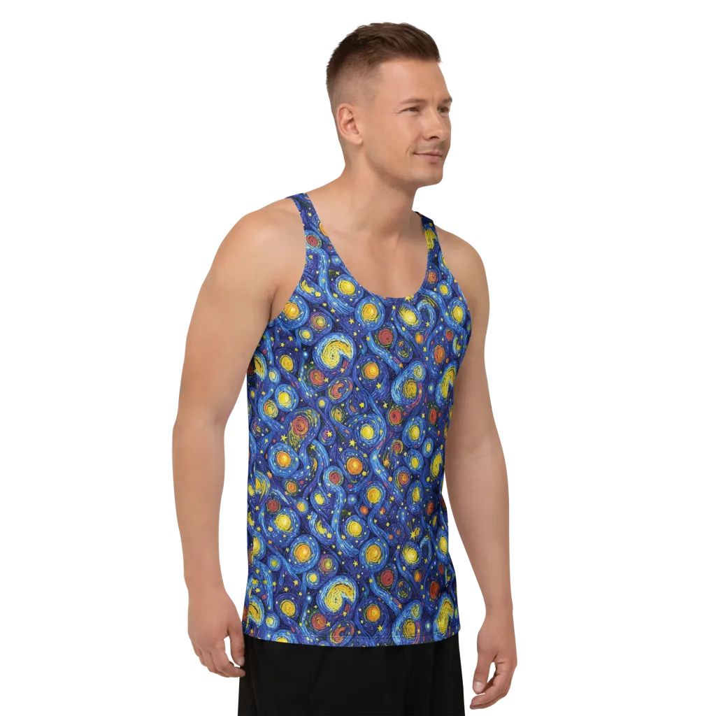 Cosmic Whirl on Men's Tank Top — Right Front