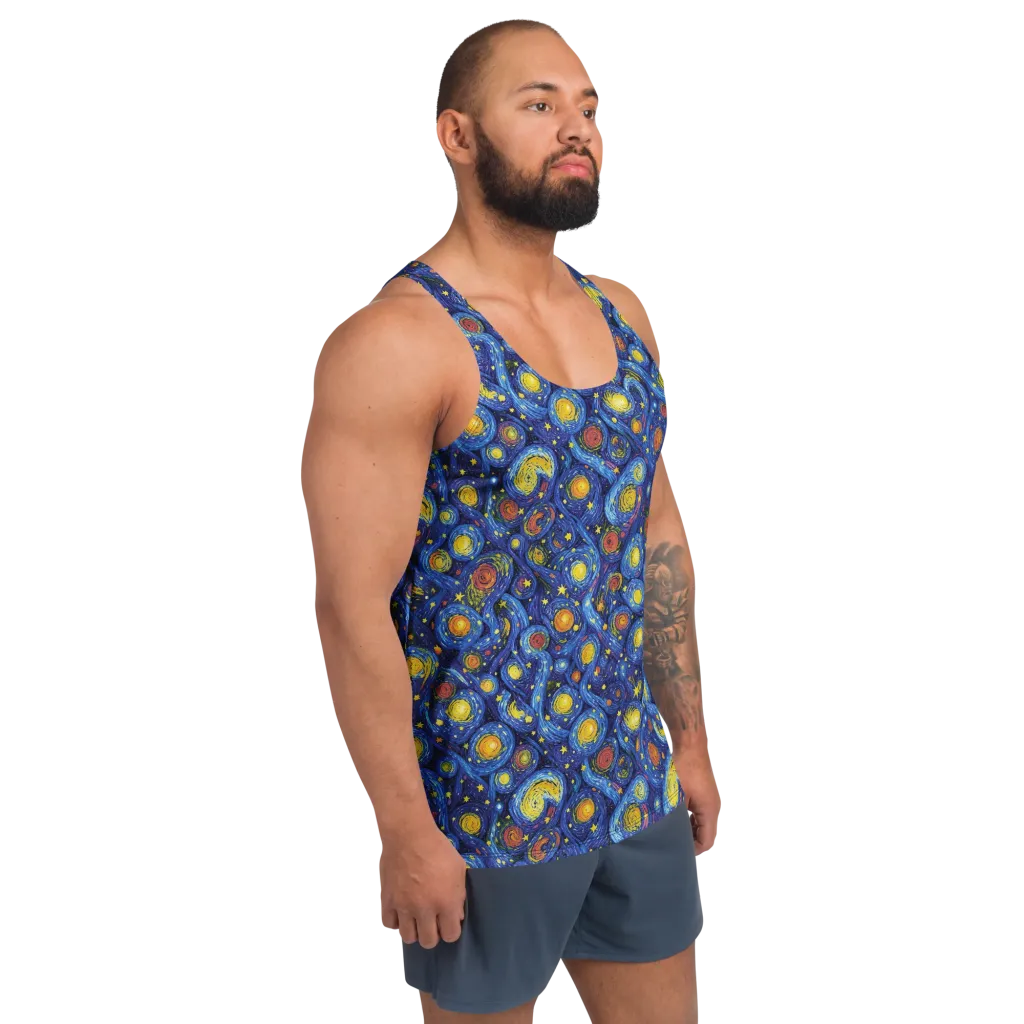 Cosmic Whirl on Men's Tank Top — Right Front