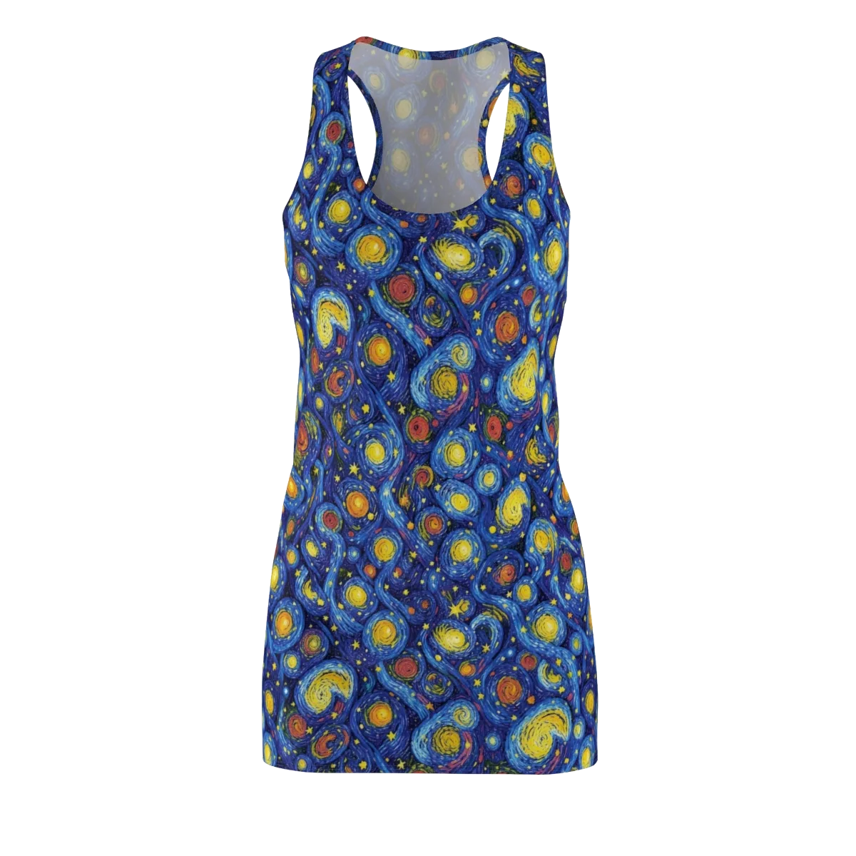 Cosmic Whirl on Racerback Dress — Front