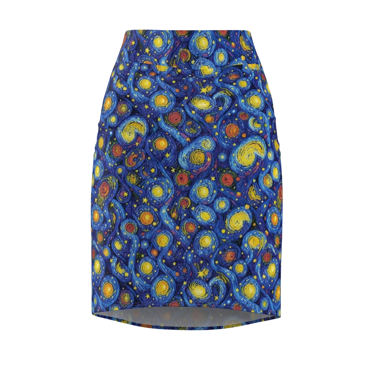 Cosmic Whirl on Pencil Skirt — Front