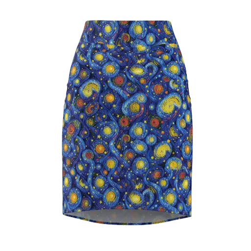 Cosmic Whirl on a Pencil Skirt