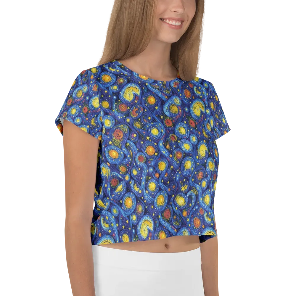 Cosmic Whirl on Crop Tee — Right