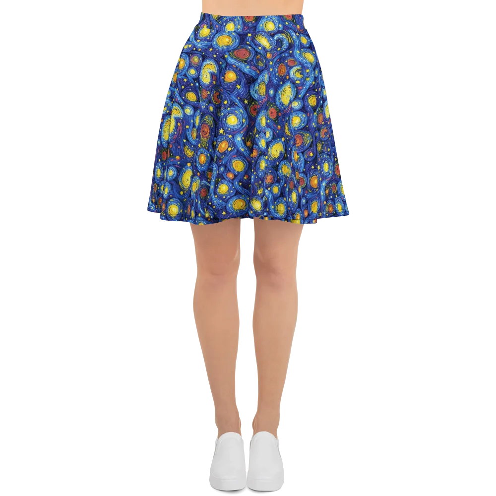 Cosmic Whirl on Skater Skirt — Front