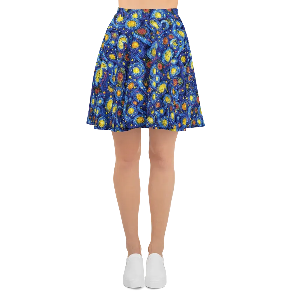 Cosmic Whirl on Skater Skirt — Front