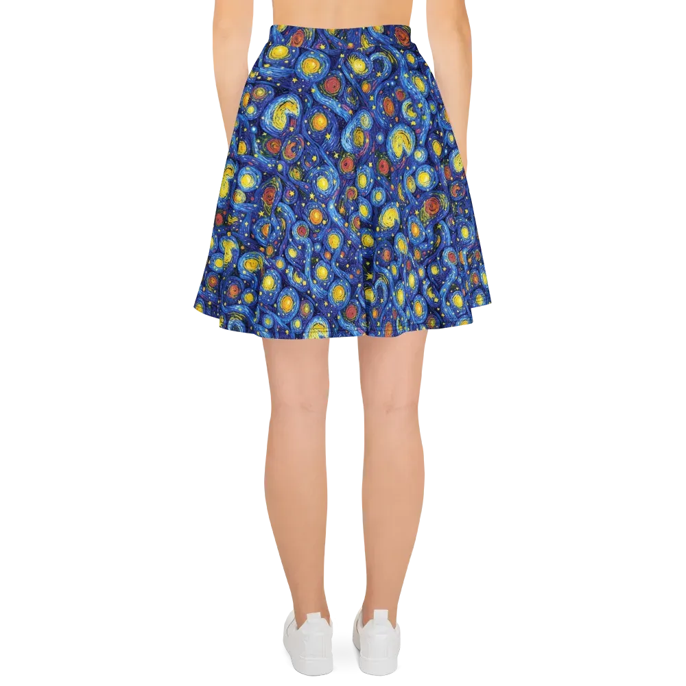 Cosmic Whirl on Skater Skirt — Back