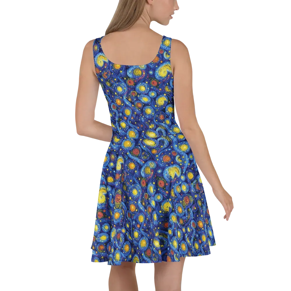 Cosmic Whirl on Skater Dress — Back
