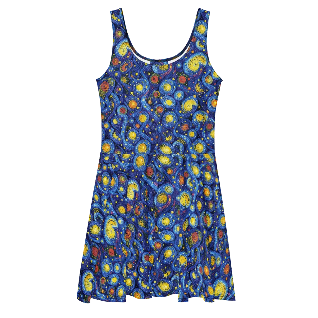 Cosmic Whirl on Skater Dress — Front