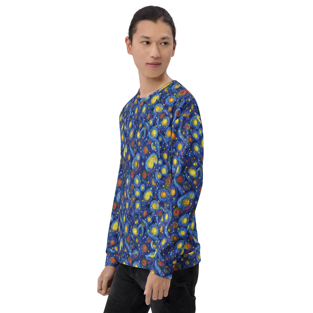 Cosmic Whirl on Sweatshirt — Left Front