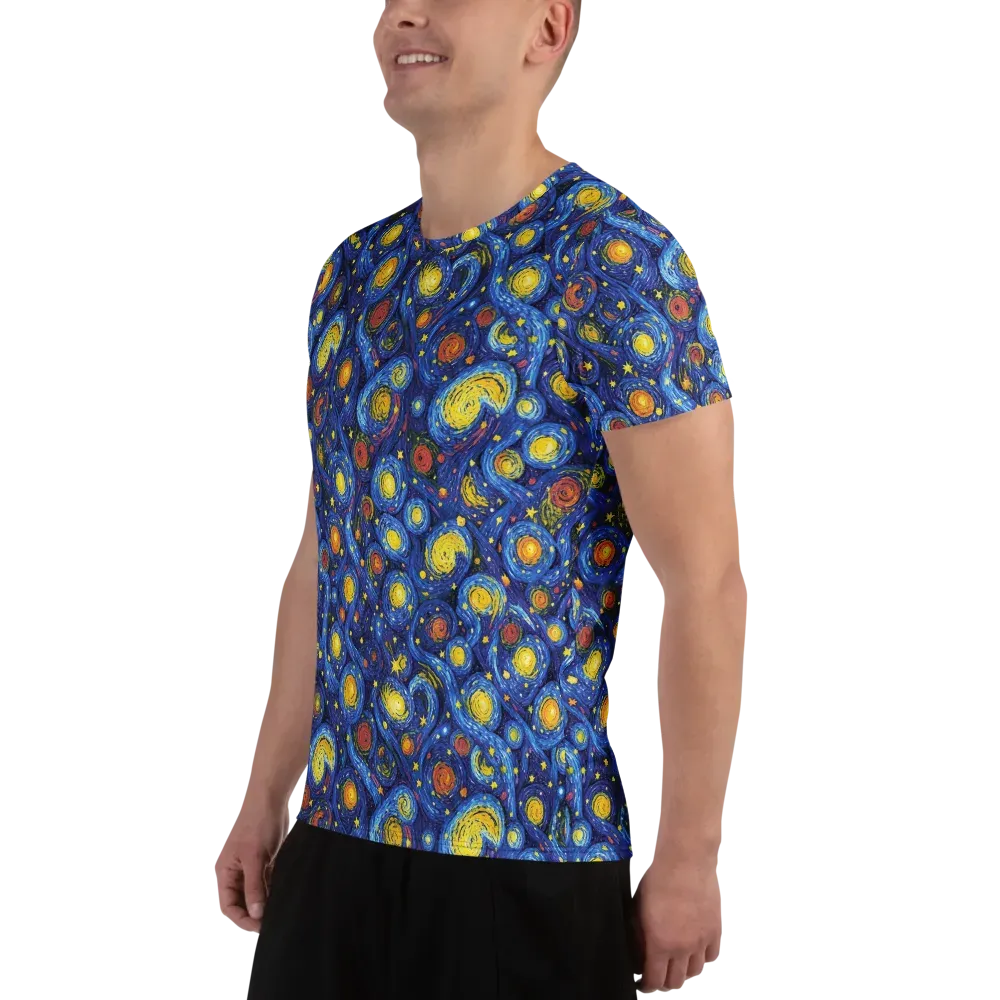 Cosmic Whirl on Men's Athletic T-Shirt — Left