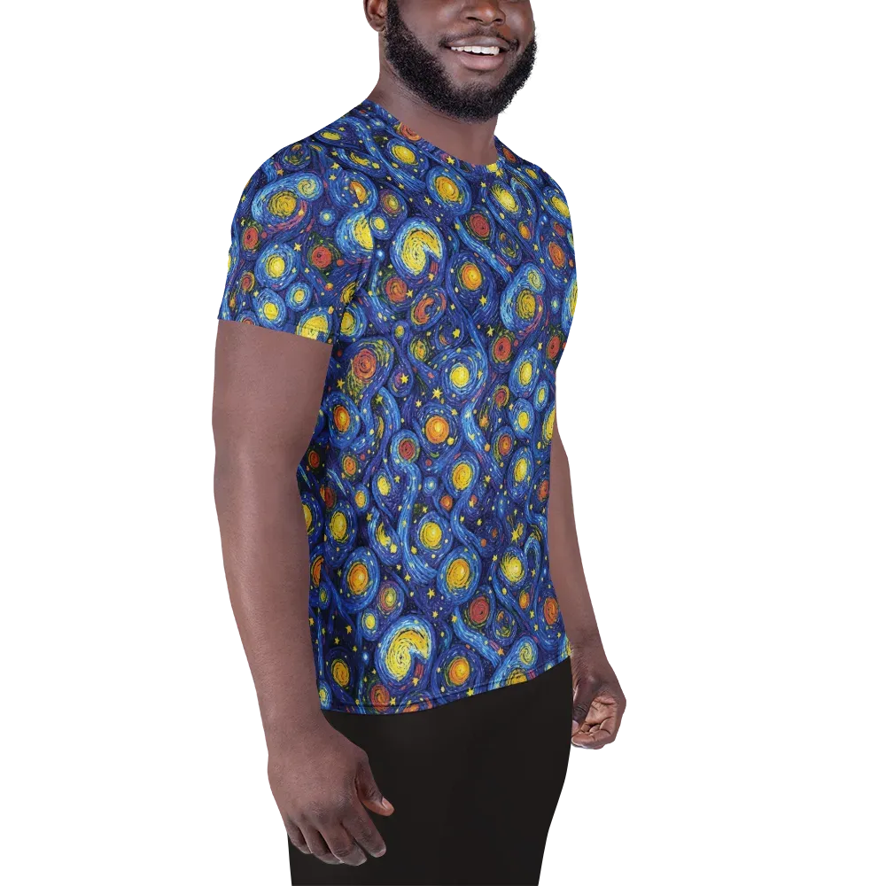 Cosmic Whirl on Men's Athletic T-Shirt — Right