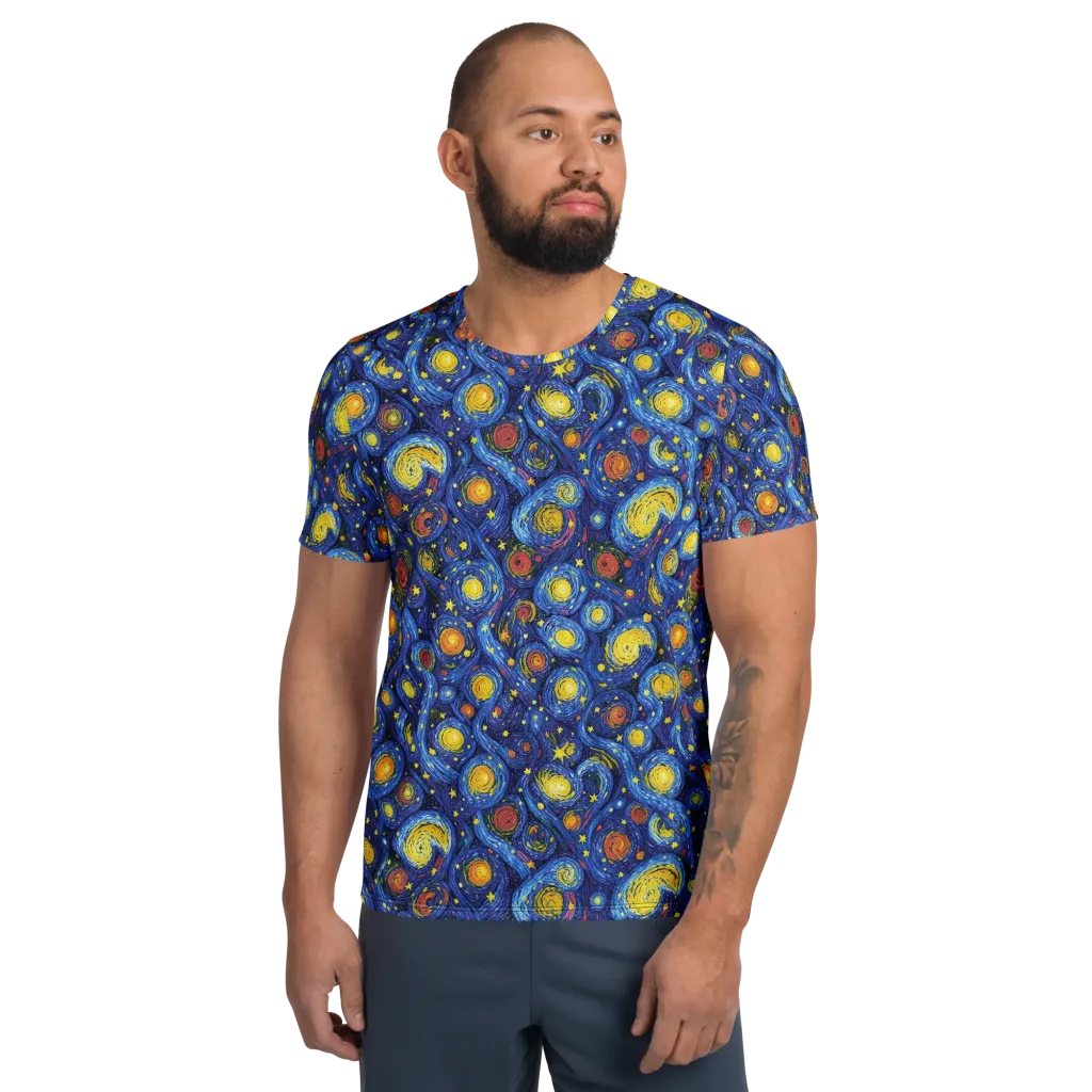 Cosmic Whirl on Men's Athletic T-Shirt — Front