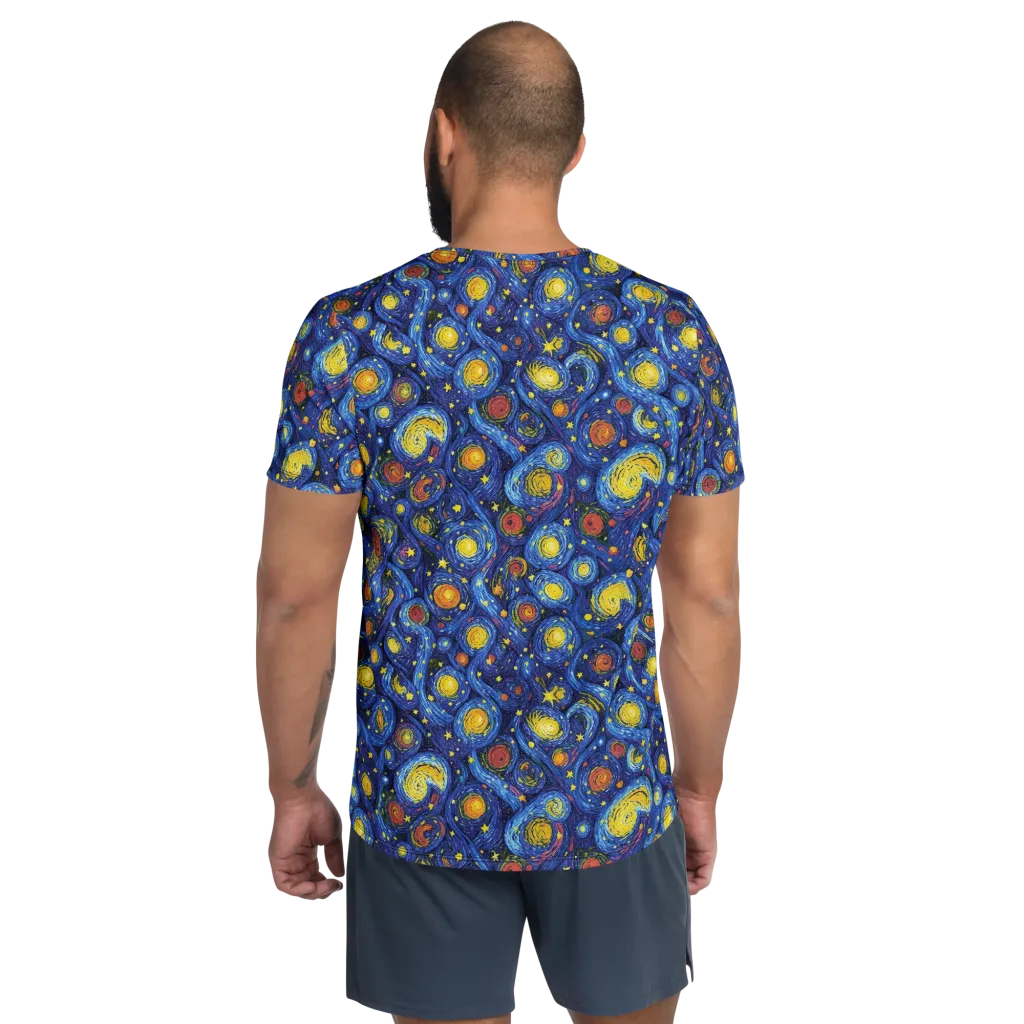 Cosmic Whirl on Men's Athletic T-Shirt — Back
