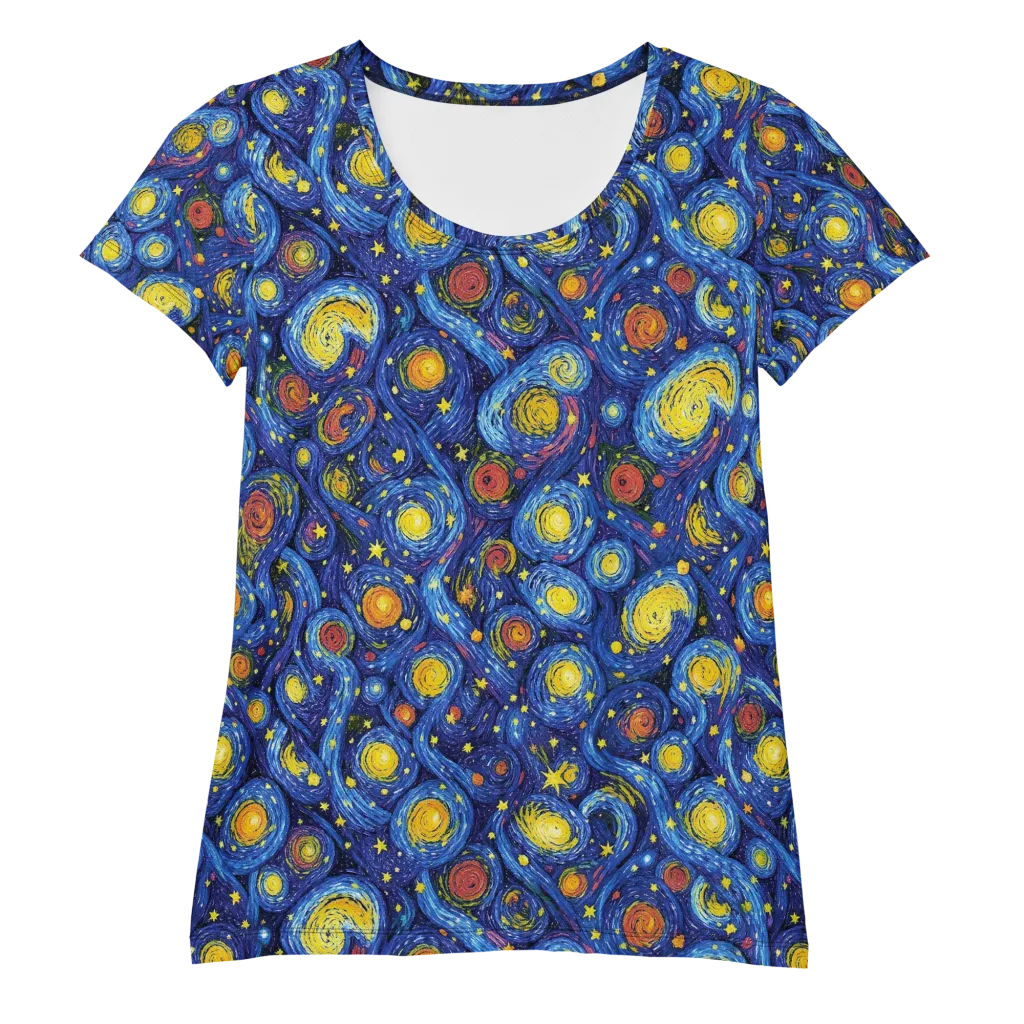 Cosmic Whirl on Women's Athletic T-Shirt — Front
