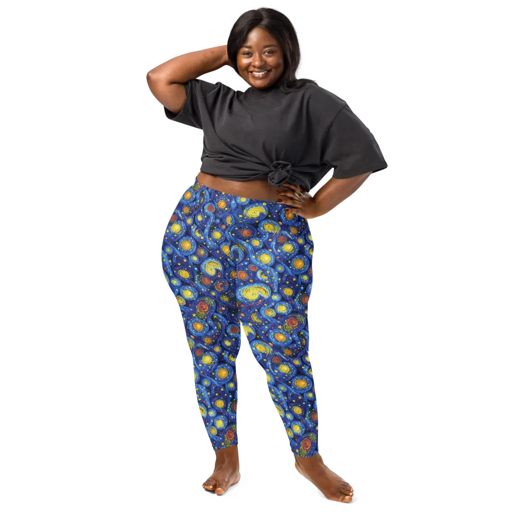Cosmic Whirl on Leggings — Front